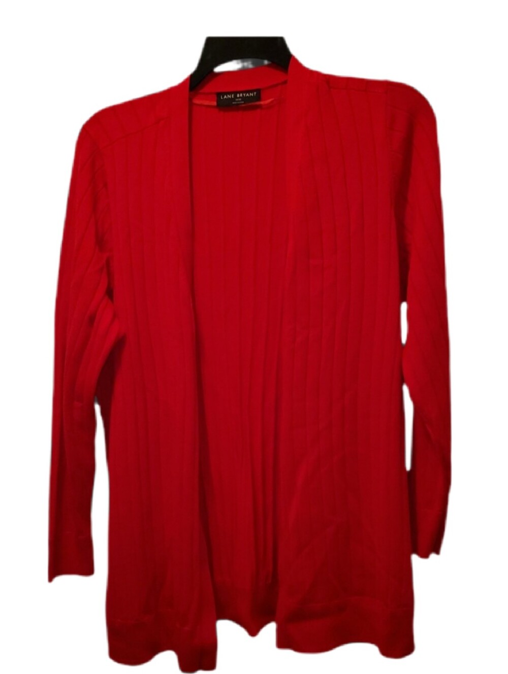 NEW Lane Bryant Red Open-Front Ribbed Cardigan Sweater 18/20